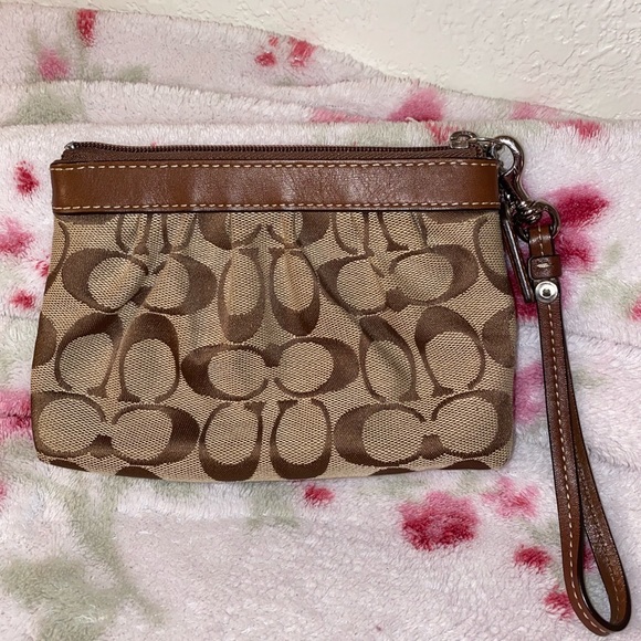 Brown Coach Wristlet - Picture 2 of 3